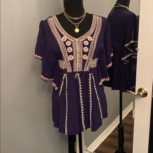 3/25 💵 Navy Urban Mangoz blouse